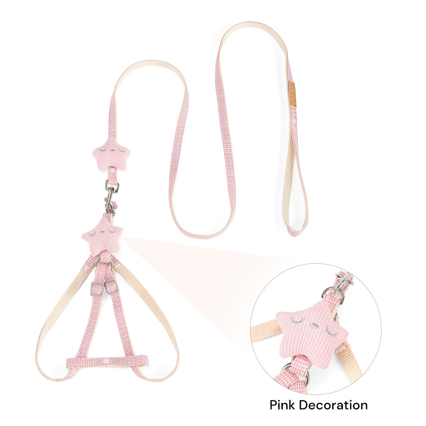 MDODO Adjustable Easy Control Medium Large Cat Dog Harness Leashes for animals