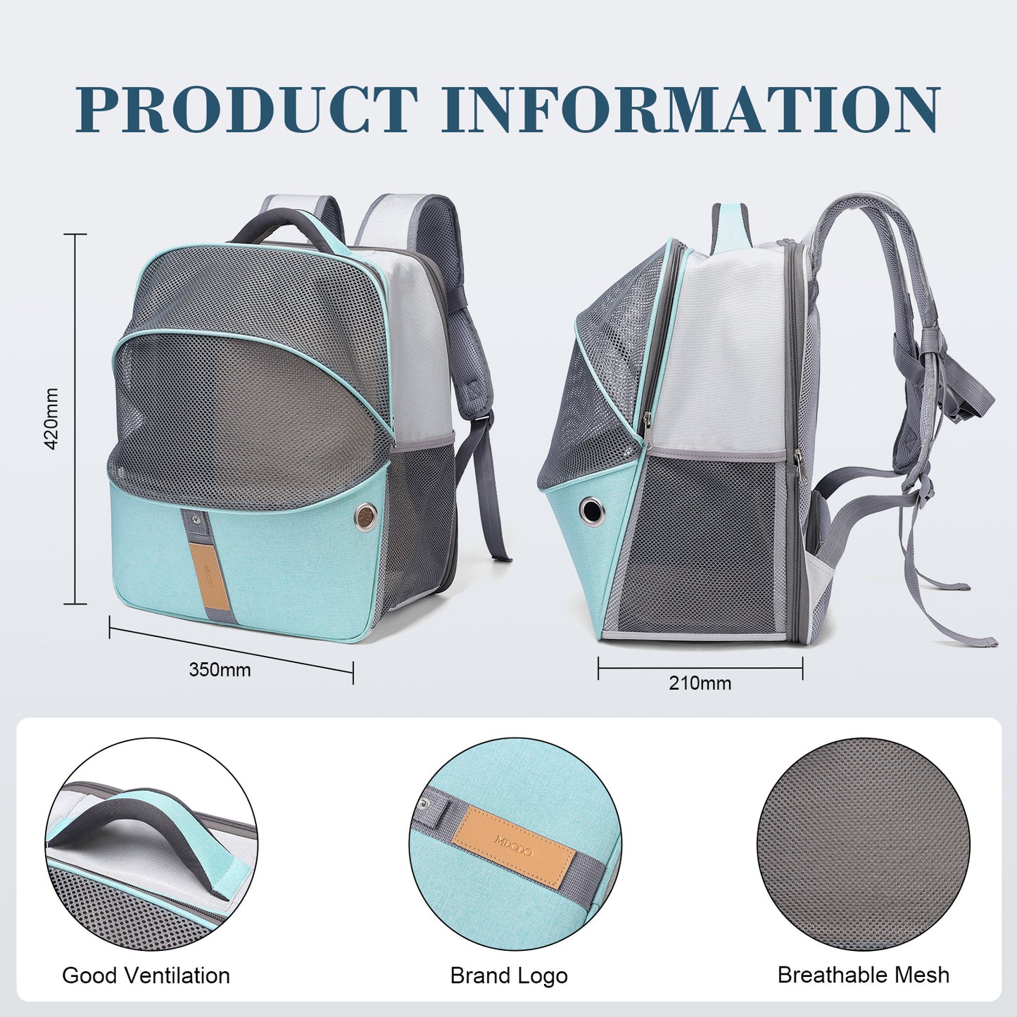 MDODO Cat Carrying Case Pet Dog Carrier Soft-Sided Cat  Bags for carrying pets