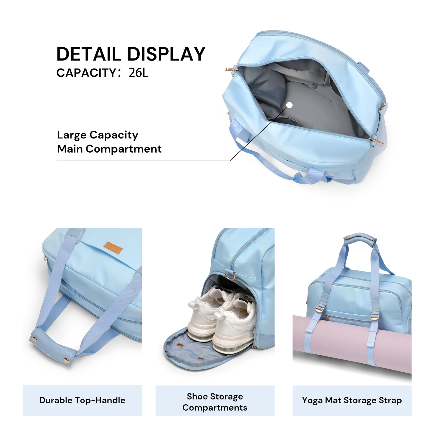 MDODO Sport Bags Lake Blue Travel Bag