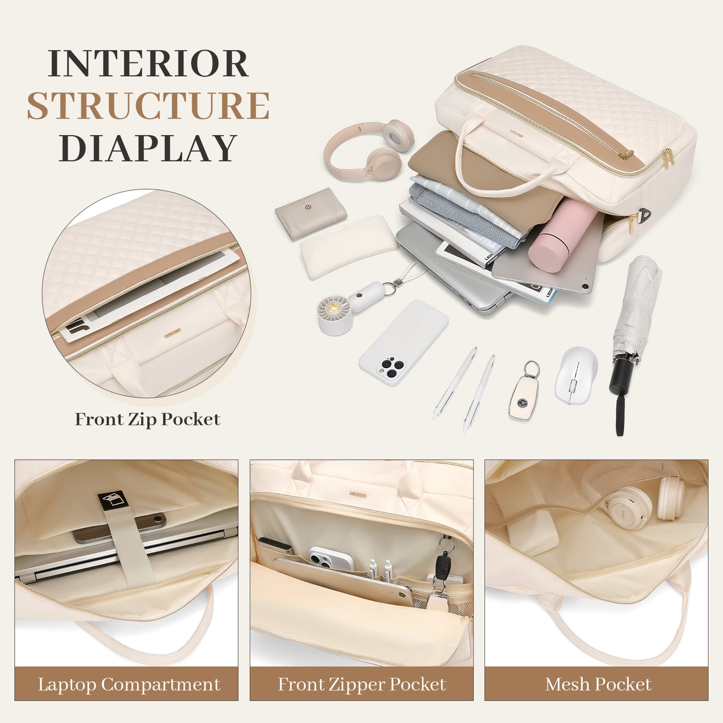 MDODO Fitted protective covers for handbags, briefcases, valises, suitcases, and briefcase-like portfolios Laptop bag