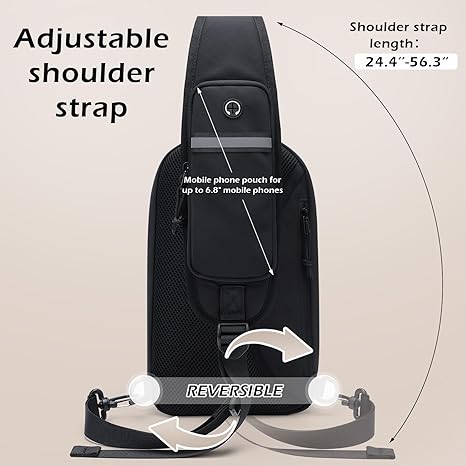 Sling Bag for Women, Crossbody Sling Chest Daypack Shoulder Bag Cross body Bag for Casual Commuting Work Travel Sport Hiking,3.4L(Beige/Black)
