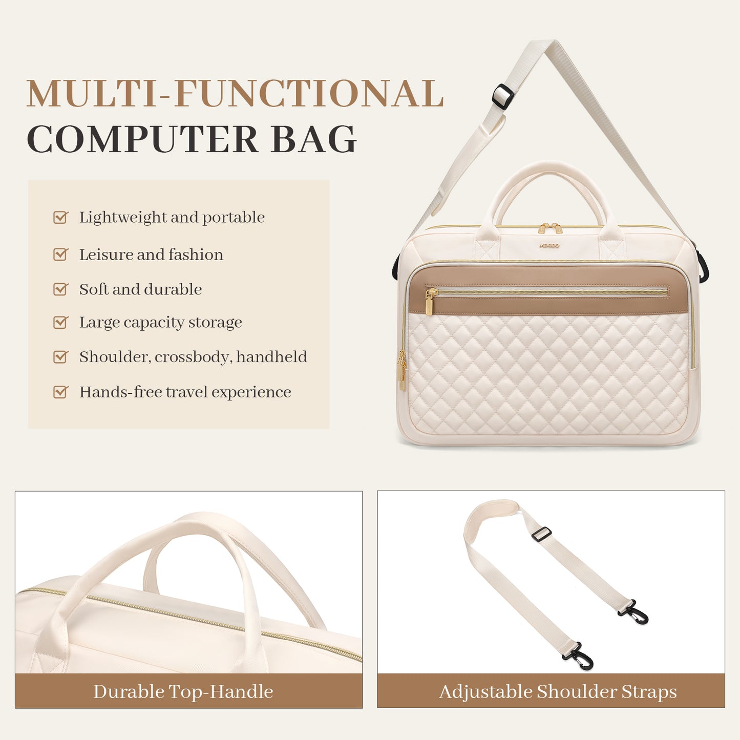 MDODO Fitted protective covers for handbags, briefcases, valises, suitcases, and briefcase-like portfolios Laptop bag