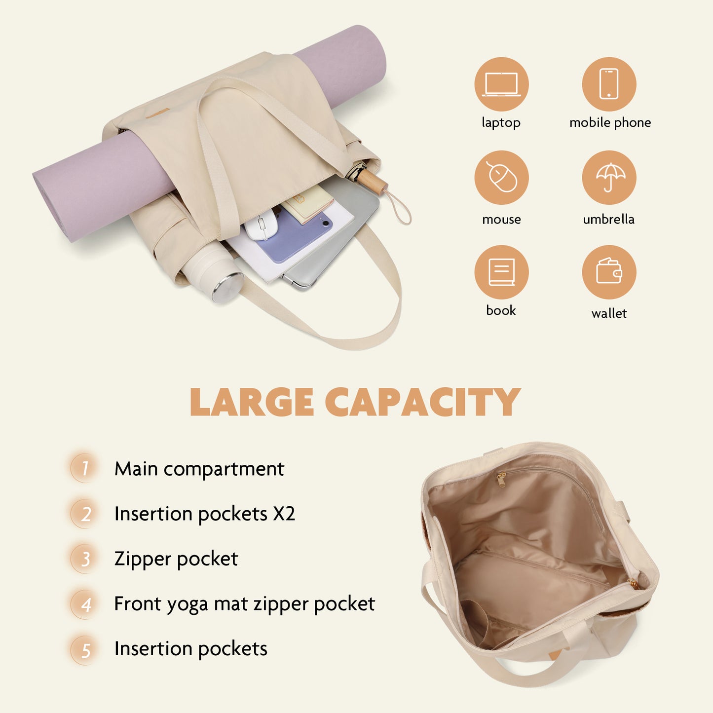 MDODO General purpose bags for carrying yoga equipment