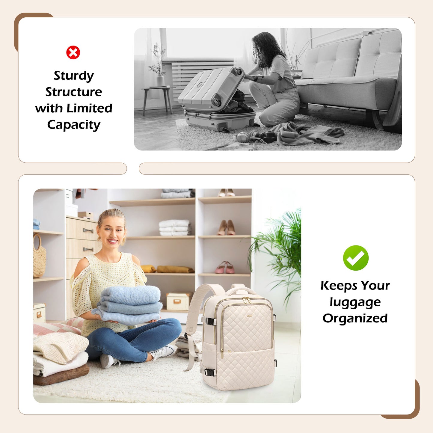 MDODO Rucksacks Travel Backpack for Women Men