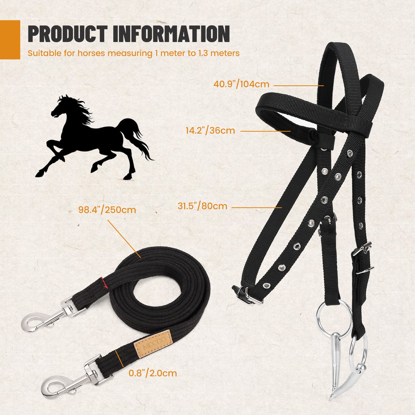 MDODO Equestrianism Leashes  Harness for animals